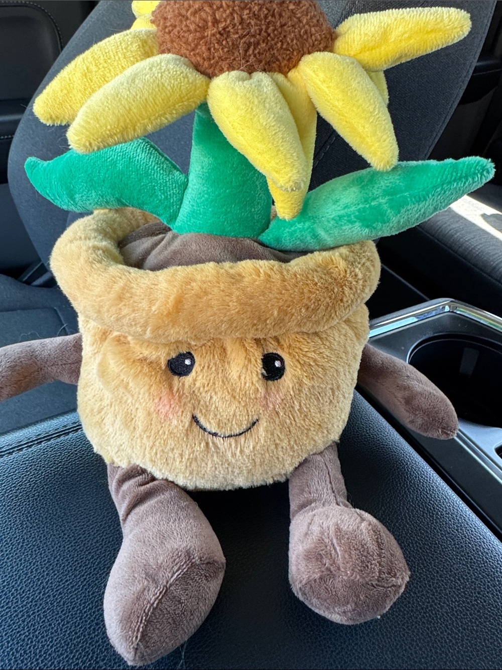 Sunny Plush Sunflower in Brown Pot Warmies